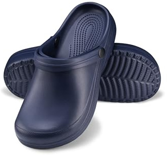 ESTRO Zoccoli Donna Estive Sabot - Ciabatte Gomma Sabot Donna Estivi Zoccoli Giardino Ciabatte Plastica F07 (37 EU, Blu Scuro)