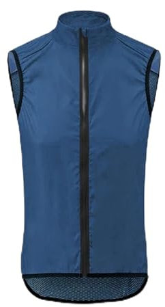XPJYUA Leichte Softshell Weste für Radfahren & Outdoor Fahrradweste, Sommer-Fahrradanzug, Weste, Rennrad, ultraleichte, winddichte Reitweste for Damen und Herren(Blue,EU-XXL)