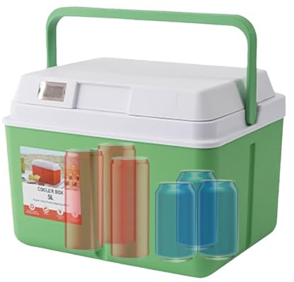 Kylarbox – isolerad isdryck, flaskkylare | multifunktionell isolerad läckande campingtillbehör med temperaturdisplay | kylförvaring för strandpool, picknick-resor, sportresor