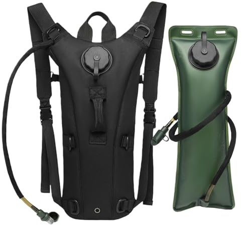 Flintronic Zaino Tattico Idratante con Sacca Idrica da 3L, Zaino Idratante Leggero e Portatile per Ciclismo, Corsa, Escursionismo e Altri Sport