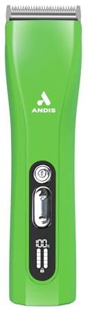 Andis 563231 ProClip 5-in-1 Adjustable Blade Cord/Cordless Pet Hair Clipper, 5 Blade Settings, 5 Speeds, Feather Light, Digital Display Screen, Green