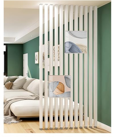 Separador de Ambientes，Decor Entrada de separación de Listones，Partición de Postes de Pared de Suelo a Techo,Mampara de Privacidad Separación de Espacios Postes Columnas(4 Root,200cm/78.7in/6.56ft)