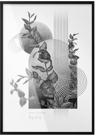 Cornici Per Foto e Cornici Per Poster 70x100 cm Nero Montaggio A Parete Soggiorno Da Appendere PVC Artistica Plastica Regolare Sospeso Decorazione Casa Simmetrico - Aspetto Artistico