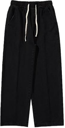 Mode för män Big Loose Relaxed Fit Straight Leg Jeans Denimbyxor