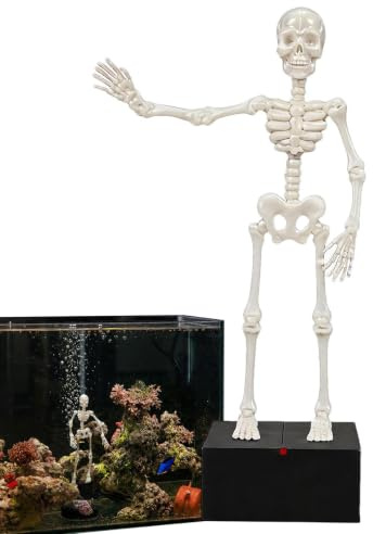 Bubblerdekorationer För Akvarium Rolig 3D-printad Halloween 18x10 cm | Halloween Dansande Skelett Akvariebubbler För Matplats Djuraffär Daglig Betraktelse Och Högtidsfester