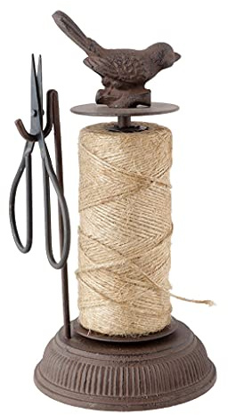 Vintage Cast Iron Garden Bird String Twine Dispenser Gardening Gift