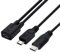 chenyang Micro USB Buchse auf USB C＆ Micro USB Stecker Splitter Ladekabel Verlängerungskabel