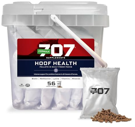 Formula 707 Hoof Health Equine Supplement, Daily Fresh Packs, 56 Day Supply - Biotin, Amino Acids, and Minerals to Improve and Support Healthy Horse Hooves