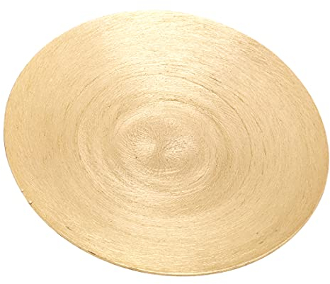 NKlaus plato de aluminio para velas redondo Ø12,5cm portavelas dorado aspecto pizarra portavelas curvo 10345