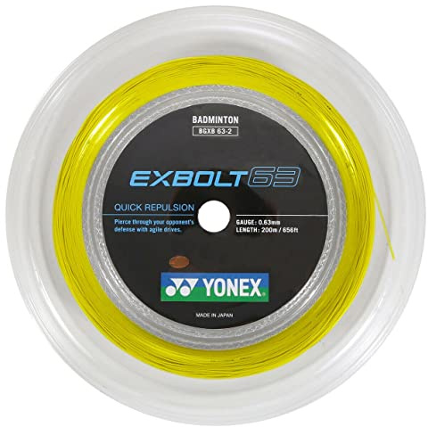 YONEX EXBOLT 63 Badminton String Set (200M Reel) (YELLOW)