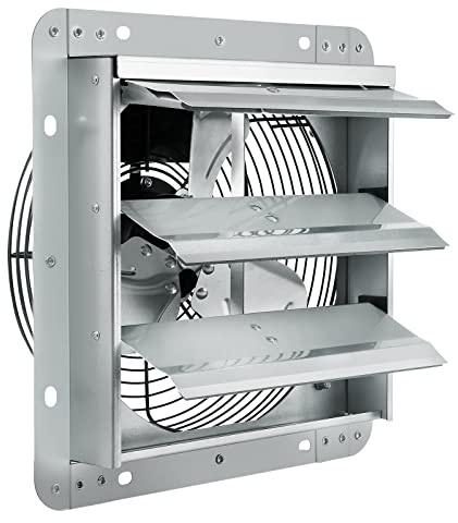 VEVOR Extractor de Persiana de 26,2 x 26,2 cm, Alta Velocidad 820 CFM, Ventilador de Aluminio para Montaje en Pared con Motor de CA, Ventilación y Refrigeración para Invernaderos, Garajes, Tiendas,