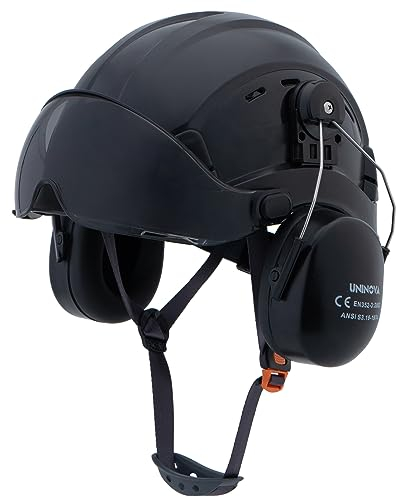 UNINOVA Gartenbauliche Forsthelm Schutzhelm mit Gesichtsvisier und Ohenschützern für Baumdienstleistung Baumschinitt Baumsägen Gartenschnitt