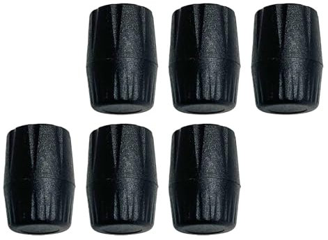 Harilla 6 almohadillas para los pies para micrófono, cubierta de goma, accesorios para instrumentos, reemplazo portátil, para tubo de diámetro 19 mm