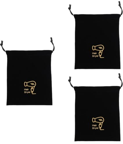 Amosfun 3st Fön Aufbewahrungstasche Einkaufstasche Schmuckständer Werkzeugständer Beutel Mit Kordelzug Kratzfeste Haartrocknertaschen Einkaufen Mit Kordelzug Sichere Föntasche Fön Taschen