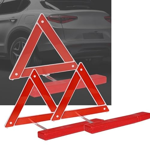 Warndreieck Kfz Notfall Blitzlichter, Multifunktionales Auto Pannen Notfall-Sicherheitsdreieck Stoppschild, Sicherheitsschild (2 Set)