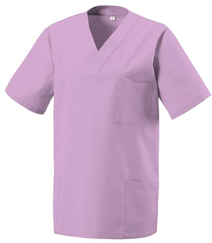EXNER Medizinischer Schlupf-Kasack, OP-Kasack, Unisex, für Krankenpflege, Altenpflege, Farbe Flieder, Größe XL