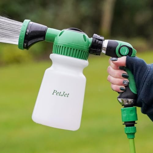 Official PetJet Soap Gun | Pet Soap Bottle Dispenser | Horse Dog Bathing Device | Ideal for Horse, Dog, Car and Pet Shower | Everything Included to Connect to Your Regular Garden or Shower Hose
