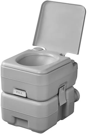 APT Campingtoilette tragbare Chemietoilette Mobile Camping Toilette WC mit Abwasser- und Frischwassertank 20L / 10L