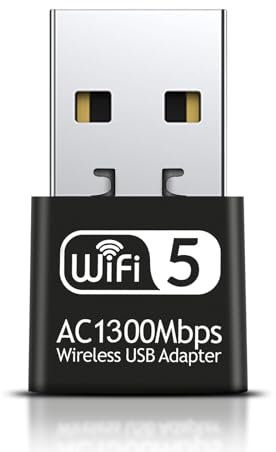ZHITING USB WLAN Stick 1300Mbps Dual Band 2.4GHz/5.8GHz WLAN Adapter für Desktop/Laptop Windows 11/10/8.1/7/Vista Mac OS 10.9-10.15