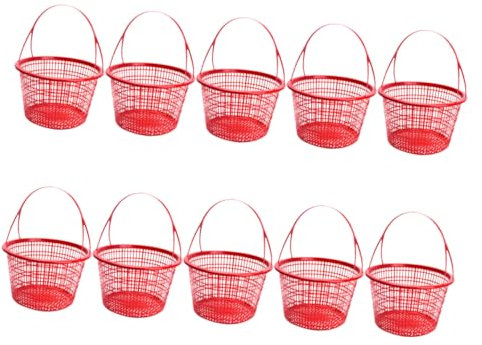 Toyvian 10pièces Panier à Fruits Portable Pour De Panier Réutilisable Pour Jardin Et Usage Domestique