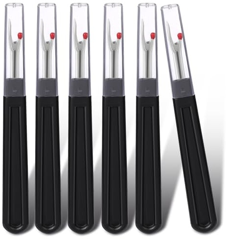 6 Pcs Seam Ripper, Black Large Stitch Unpicker Tool for Sewing, Stitch Unpicker Sewing Tool Seam Rippers for Quick Unpick Sewing Quilting Crafting Removing Threads, DIY Sewing Accessories