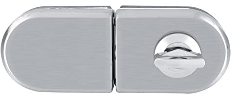 SHUAIGUO Blocco della Porta in Vetro in Acciaio Inossidabile, Vetro Senza Cornice/temperato da 10-12 Mm, Costruzione Solida, Controllo della Manopola, Facile Installazione per i Bagni Domestici e