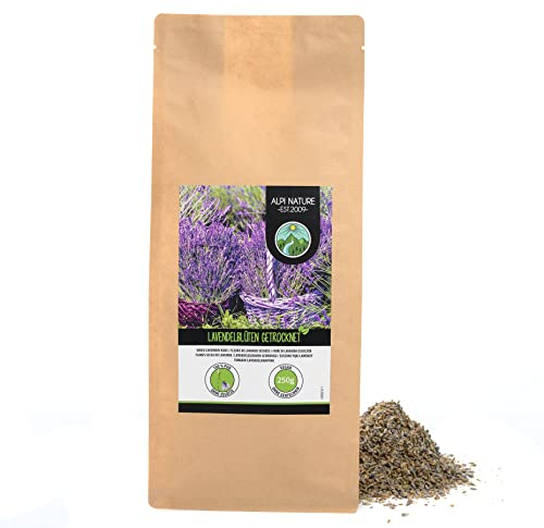Alpi Nature Lavendel getrocknet 250g, Lavendelblüten für Tee, Lavendelblüten getrocknet, Lavendeltee