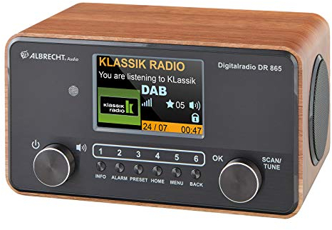 Albrecht DR 865 Senioren-Radio mit 4 Farbdisplay, rauschfreies DAB+ Digital-Radio mit brillantem Klang, seniorengerechte Bedienung, Kompakt-Anlage