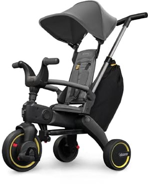 Doona Liki Trike - Bicicletta da bambino pieghevole a 3 ruote S3 - Grigio Segugio