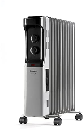 Taurus Dakar - Radiatore ad olio a 11 elementi. 2500W. 3 livelli di potenza. Termostato regolabile. Protezione contro il surriscaldamento.