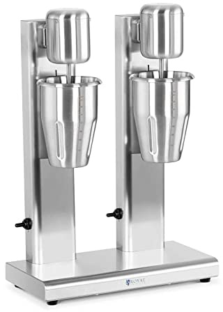 Royal Catering RCPMS-160S Milchshaker doppelt 2 x 1 l 15.000 U/min Edelstahl Standmixer Hochleistungsmixer