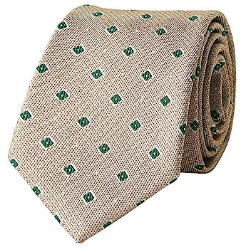 WANYING Verde 8 cm Corbata Hombre Moda Jacquard Tejido Estándar Corbata Negocios Casual Formal Boda Fiesta Retro - 02 Verde - Beige con diseño cuadrado