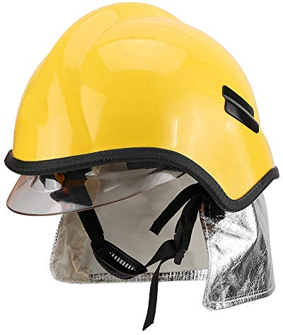 Ejoyous Casco Protettivo Ignifugo, Casco Integrale di Sicurezza Cappello di Salvataggio Resistente Al Calore Copricapo Protettivo per Pompiere