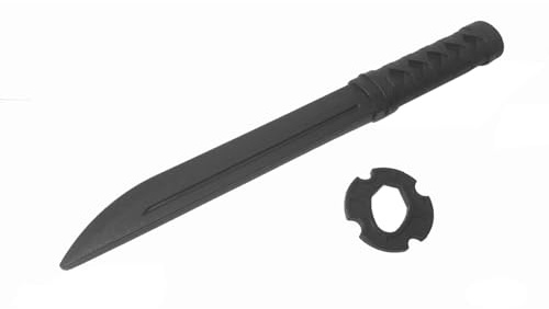 Deluxe Martial Arts Black Polypropylene Tanto Training Knife - 14 - NEW