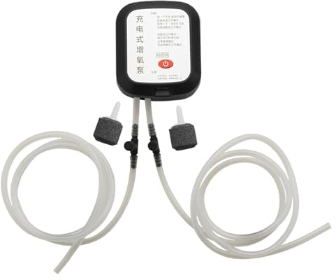 Akvarieluftpump | Uppladdningsbar USB-syrepump för akvarium | sötvatten och saltvatten lågbrusluftpump med lång batteritid för fisktransport, akvarium