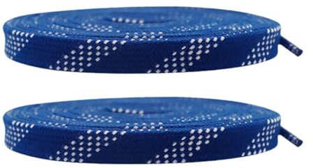 harayaa Lacets pour Patins de Hockey sur Glace, 1 Cm de Large, Cirés, Bleu, 213 Cm