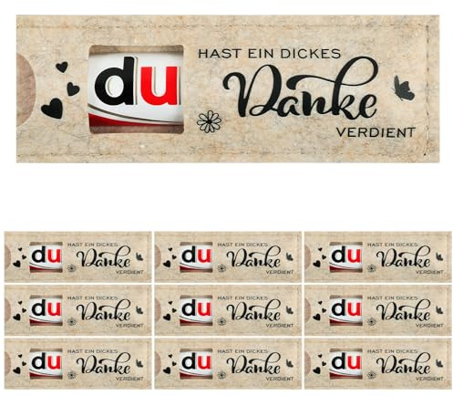 BOFUNX 18pcs Du hast ein dickes Danke verdient Geschenke für Schokolade Verpackung Filz Schokoriegel Geschenk Team Rücktritt Mitarbeiter Geschenk