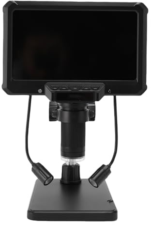 Ausla Microscope Numérique LCD 7 Pouces, Grossissement 1000X 8 Lumières LED Réglables Caméra 16MP Vidéo 1080FHD pour 7 8.1 10 11