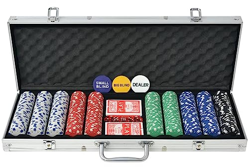 Genérico Juego de Póker con 500 fichas maletín de Aluminio,Juegos y Juguetes,Juegos,Estuches y fichas de póquer,80182