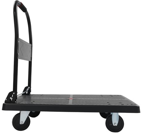 Carrello da giardino a mano, carrello da giardino, carrello a piattaforma, carrello per la spesa, carrello per il trasporto di ruote in TPR da 400 kg, per magazzino e casa