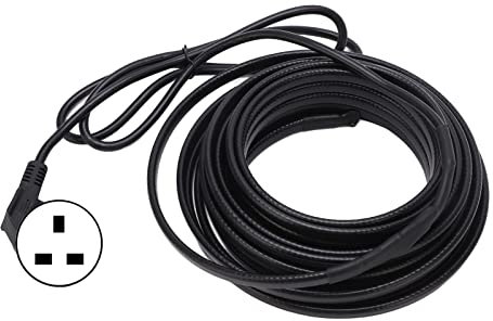 Kadimendium Pipe Heating Cable Self Adjustment Freeze Proof Electric Heat Tape with Explosion Proof Plug 10meter for Pipes, Roof Snow Melting, Gutter Freeze(UK-Plug)