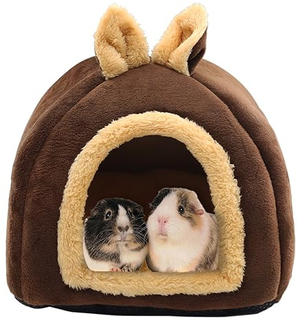 XHDA Guinea Pig Bed House, Small Animal Hideout With Removable Pad for Ferret, Hedgehog, Chinchilla, and Hamsters