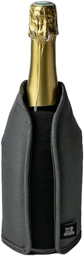 Elastischer Wein- und Sektkühler/Kühlmanschette, Grau, 23 cm