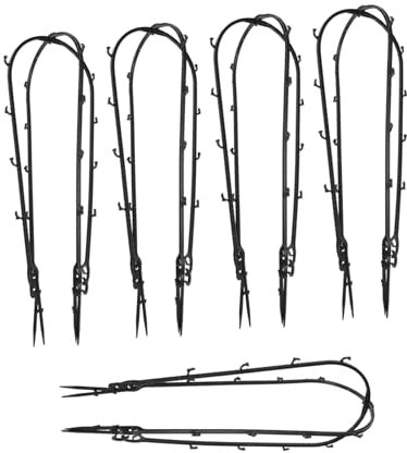 MERRYHAPY 10st Pflanzenkletterbügel Stammunterstützungseinsätze Spalier Pflanzer Außerhalb Pflanzgefäße Dekoratives Gitter Pflanzen Bogen Kletterhalter Pflanzenpfähle Anlage Plastik Green