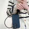 ADKOT Crossbody Lanyard Necklace Marble Chain Charm Strap Soft Case For iPhone 13 12 11 Pro Max X XR XS 7 8 Plus SE 20 Cover,Black,for iPhone XS Max