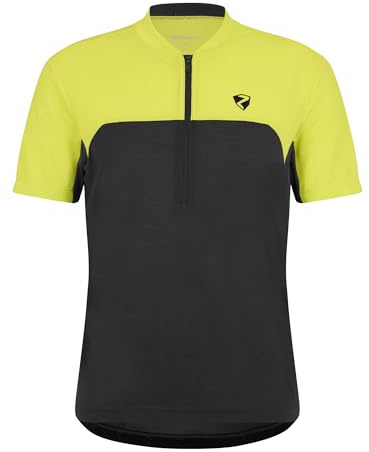 Ziener NARIUS - Maglia da Ciclismo da Uomo, per Mountain Bike, Traspirante, ad Asciugatura Rapida, Elastica, a Maniche Corte, Colore Nero, 48