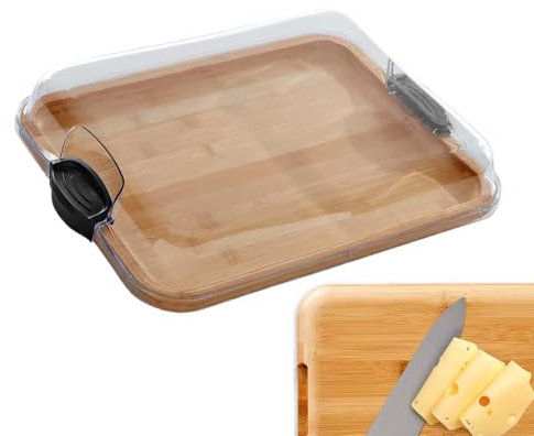 Plateau à fromage, plateaux de charcuterie avec couvercle, ustensiles de cuisine pratiques en bois, assiettes de service pour Noël, Saint-Valentin, Thanksgiving