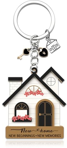 Uerifr House Warming Gifts New Home Gift Ideas Acrylic House Keychain Gifts for New Homeowners Housewarming Gift for Women Couple First Homes Apartment Owners Closing Present for Realtor