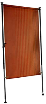 Angerer Balkonsichtschutz, Senkrechtmarkise mit Handkurbel, Terrasse/Balkon, Montage ohne Bohren, Made in Germany, hochwertiger Stoff, UV-beständig, höhenverstellbar, wasserabweisend, 150 cm Orange
