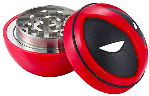 Deedpool 2 inch Grinder Especias, Spespo deedpool Molinillo Metálico de Hierbas y Especias en Hogar, Aleación de Zinc Material, Caja de regalo negra
